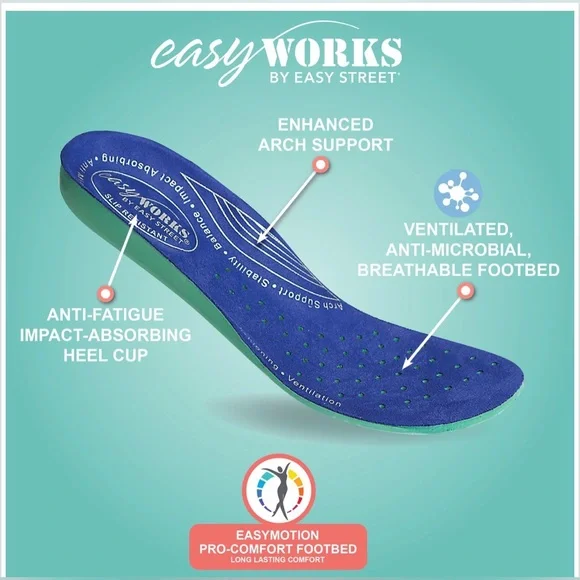 Easy Works by Easy Street lyndee multidog patent nonslip non-marking shoes sz10 - Picture 7 of 9